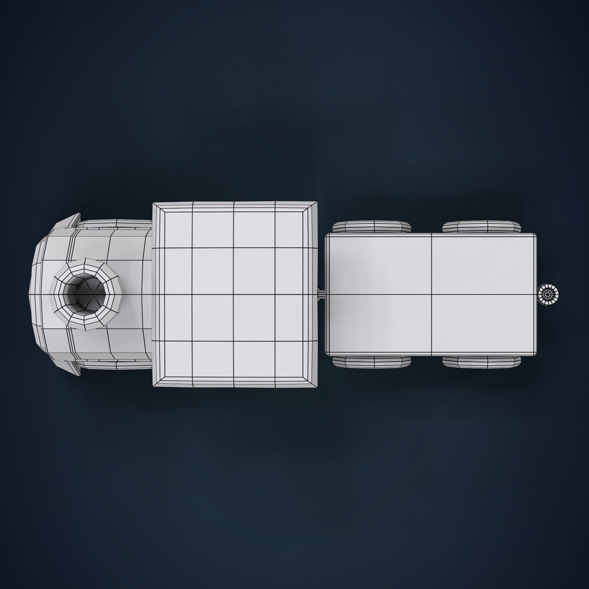 Cartoon Toy Train Low-poly 3D model_9