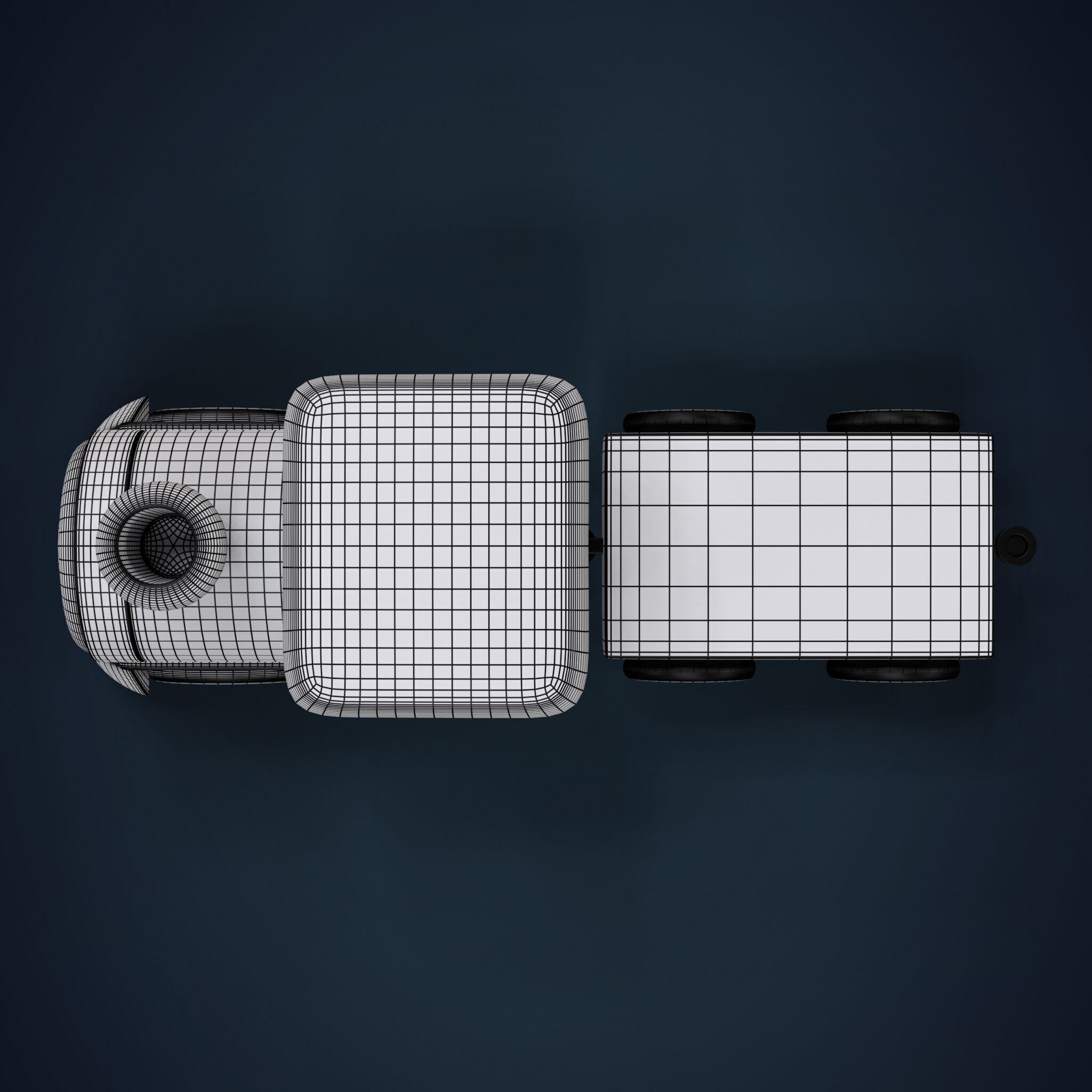 Cartoon Toy Train Low-poly 3D model_14