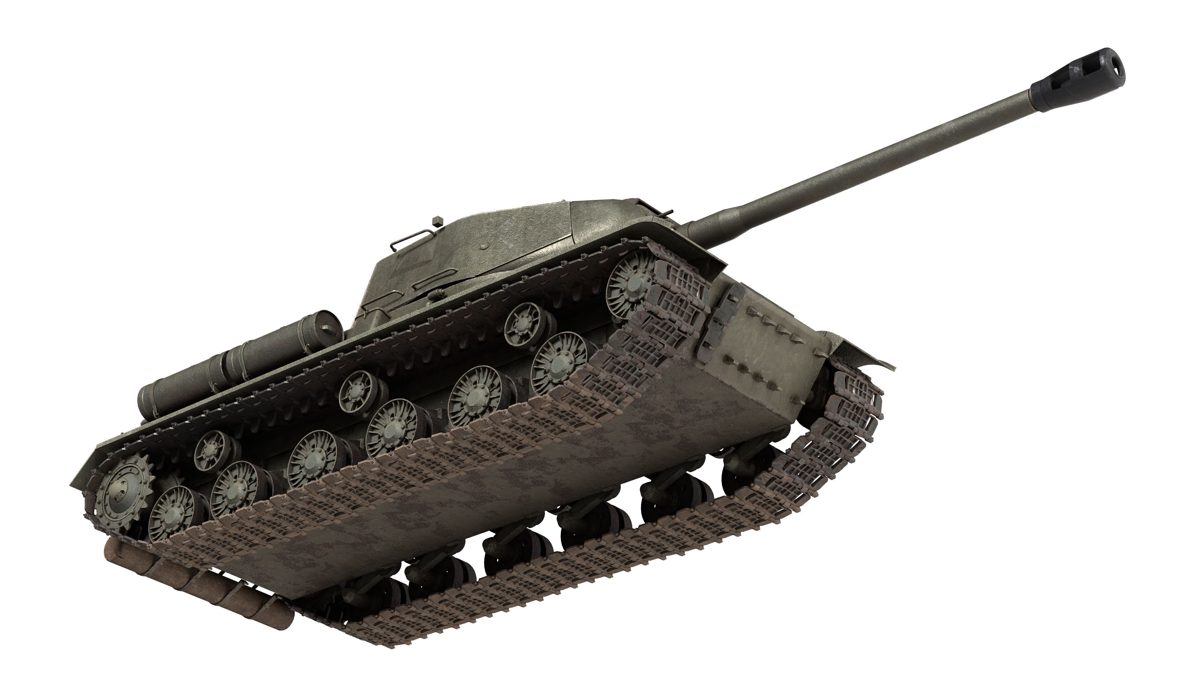 IS 2 Soviet Heavy Tank Low-poly 3D model_9