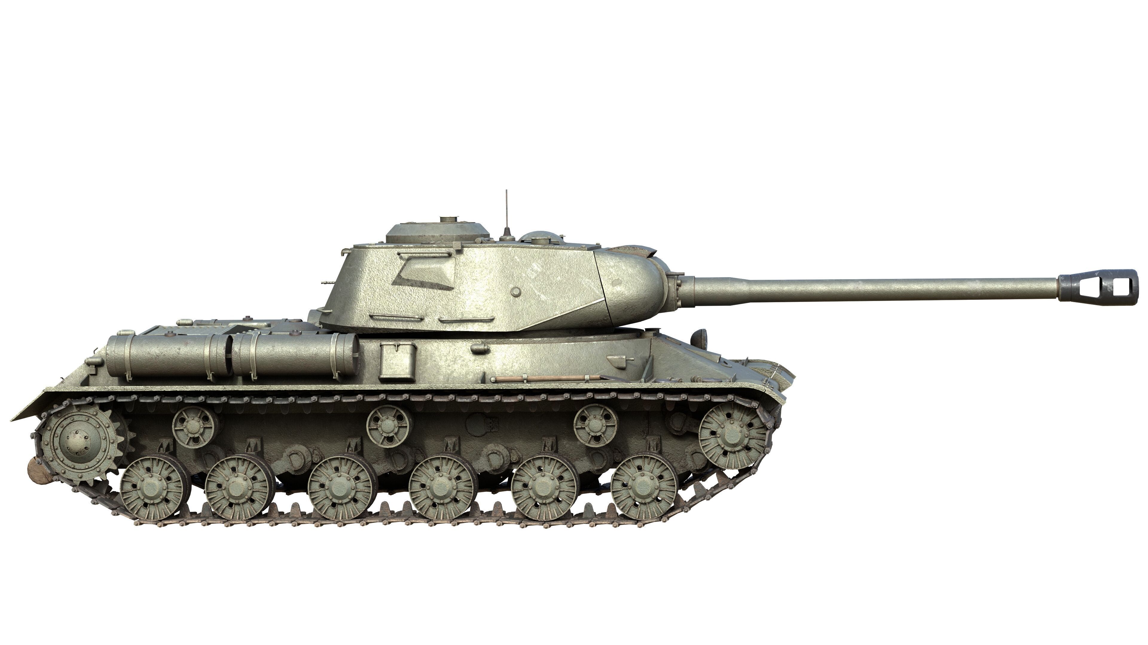IS 2 Soviet Heavy Tank Low-poly 3D model_4