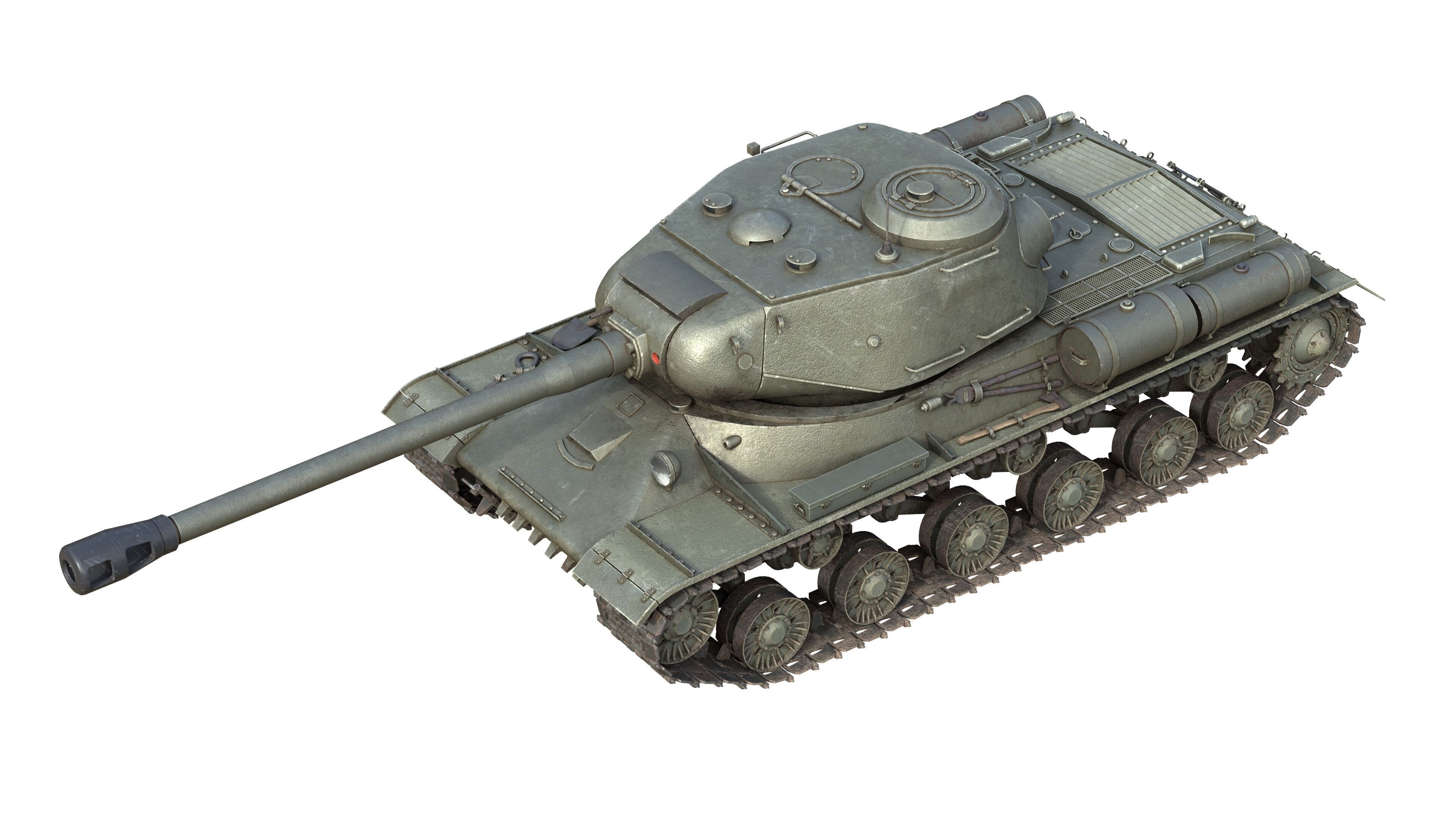 IS 2 Soviet Heavy Tank Low-poly 3D model_6