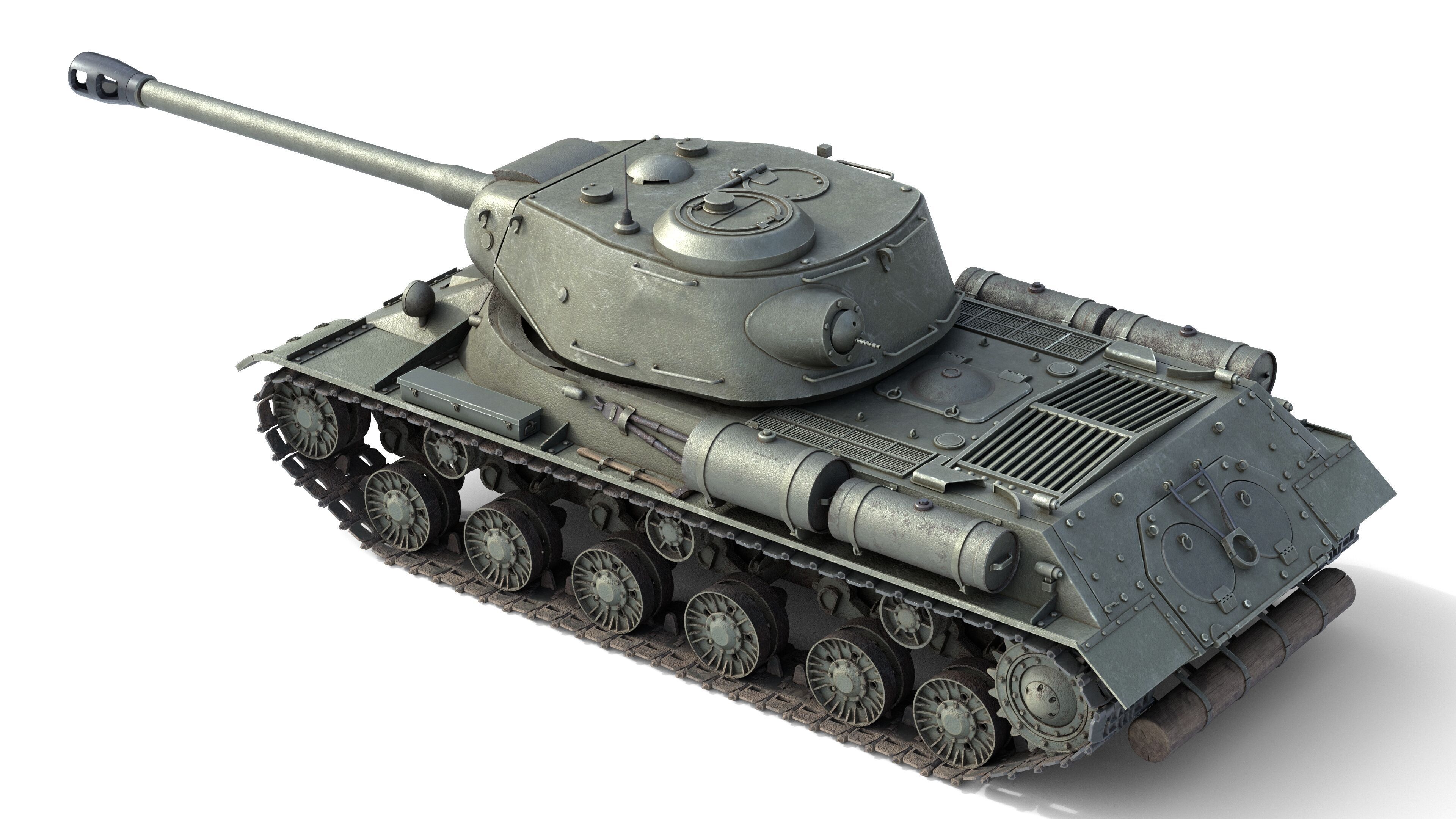 IS 2 Soviet Heavy Tank Low-poly 3D model_1