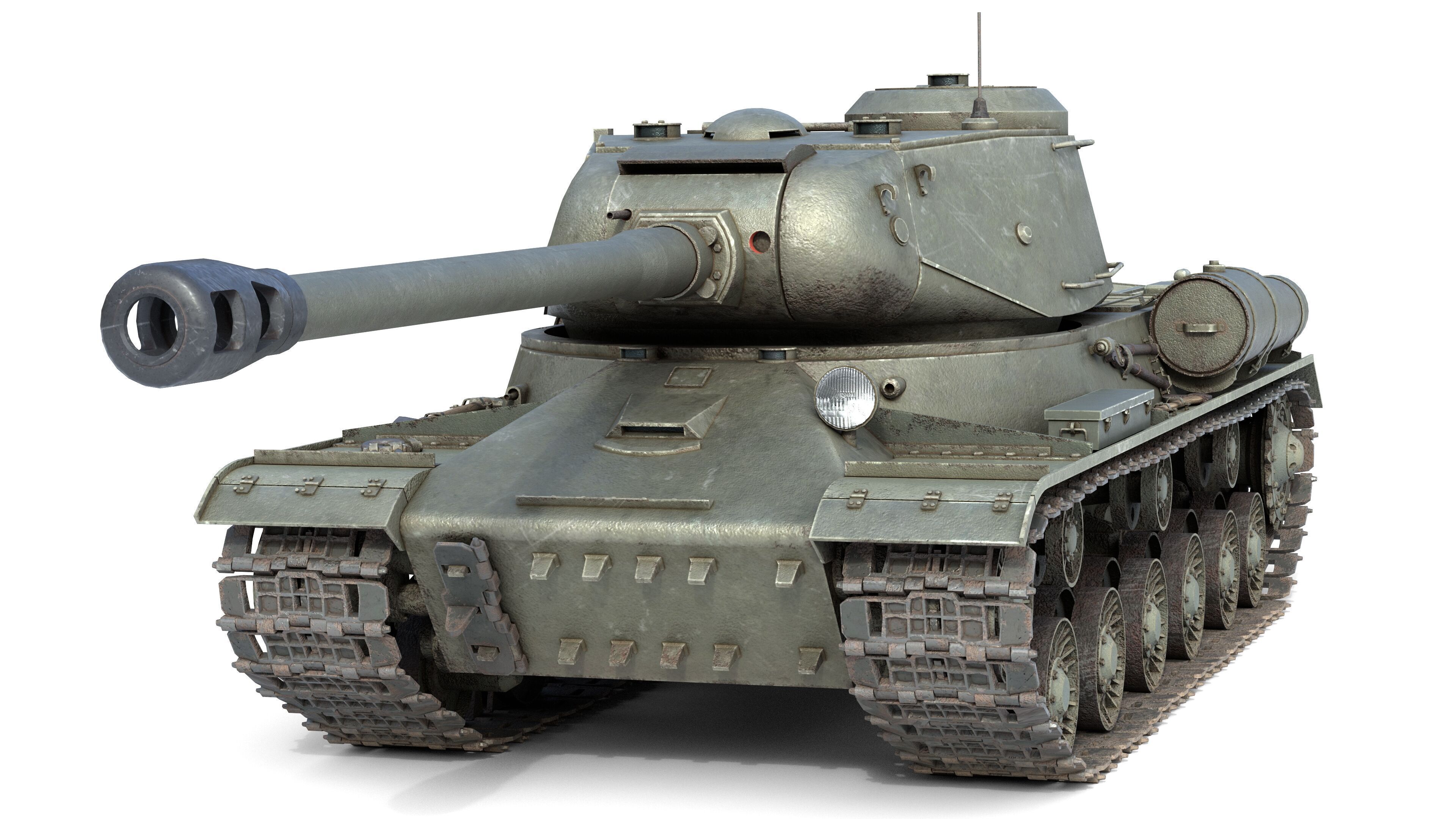 IS 2 Soviet Heavy Tank Low-poly 3D model_2