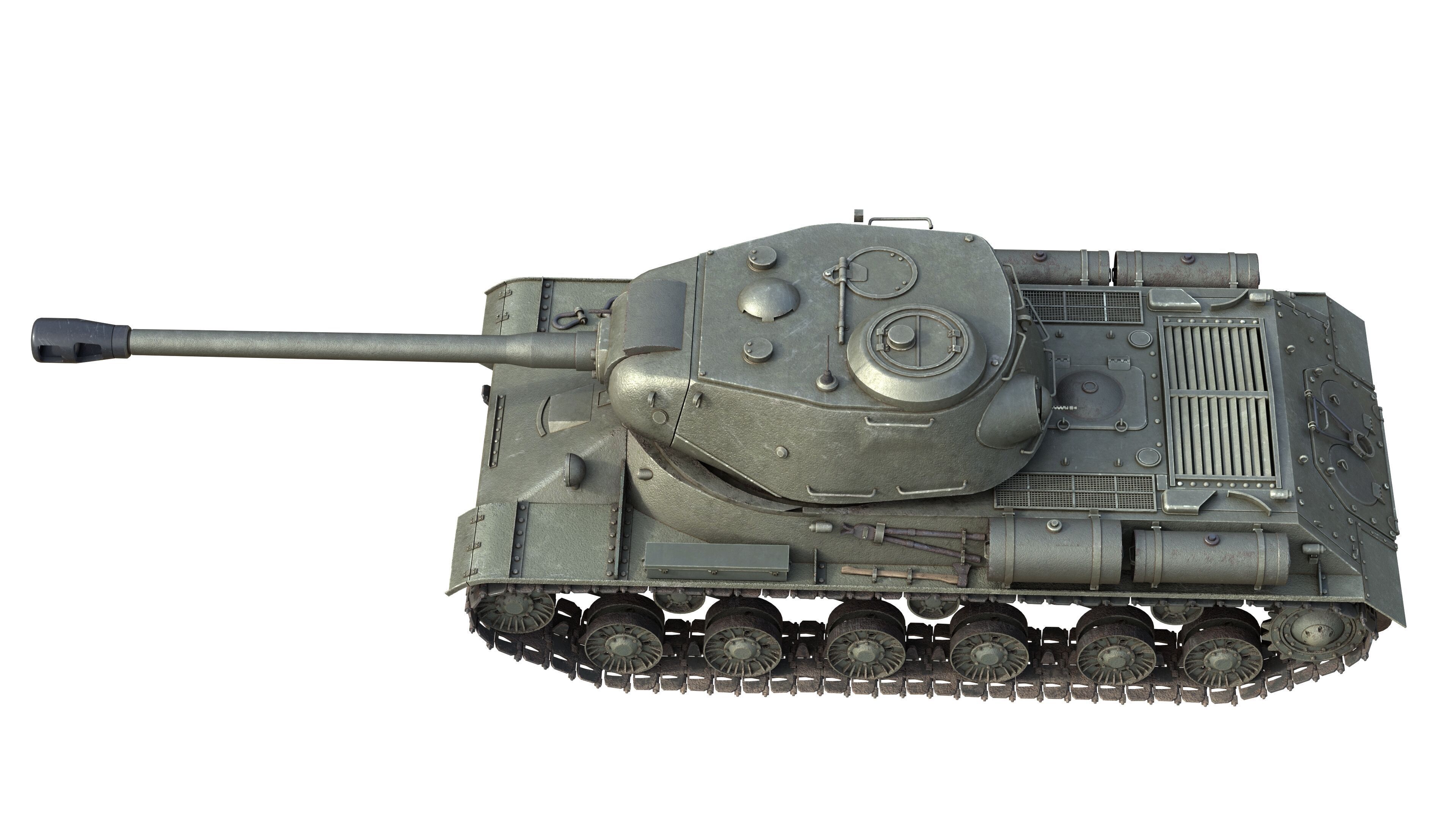 IS 2 Soviet Heavy Tank Low-poly 3D model_3