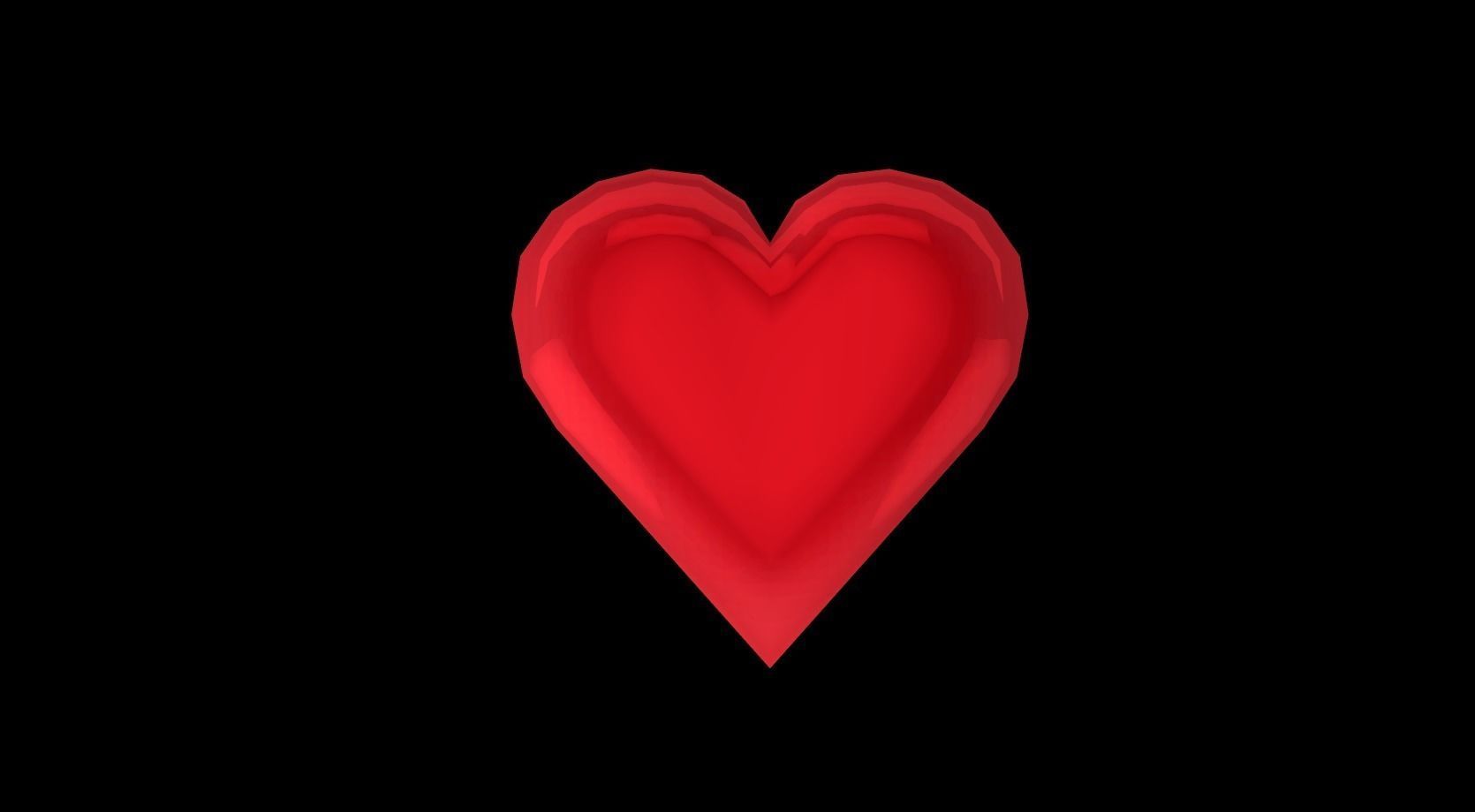 Heart Low-poly 3D model_0