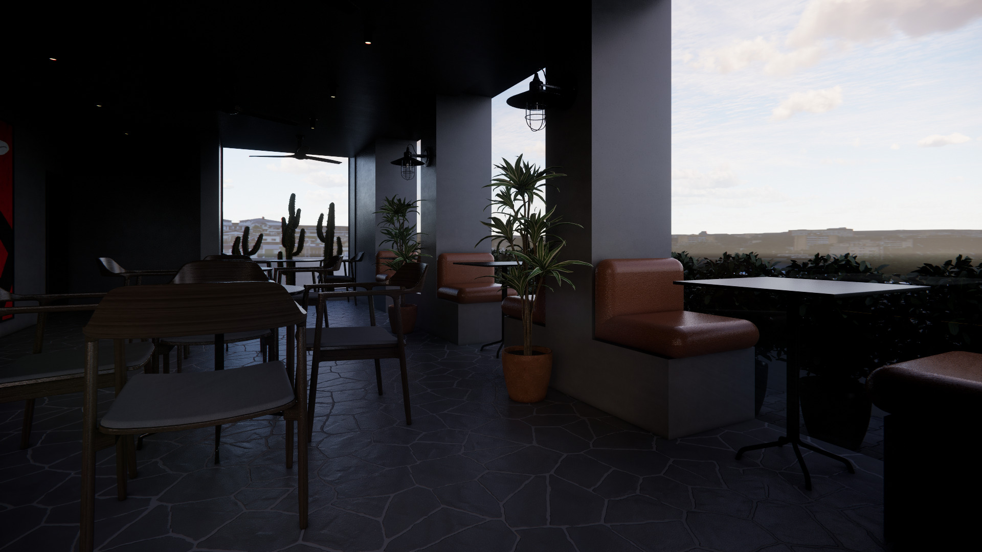 BRUTALIST COFFEE SHOP Low-poly 3D model_6