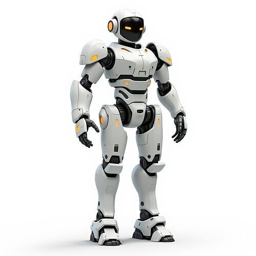 humanoid robotic 3D print model