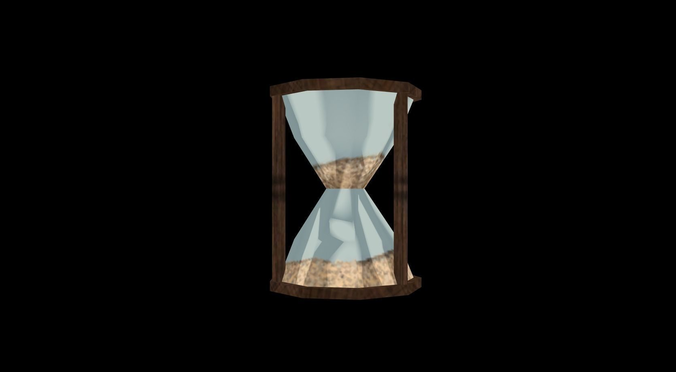 Hourglass sand Low-poly 3D model