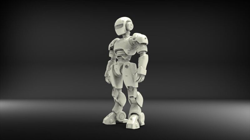 humanoid robotic 3D print model_2