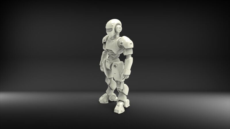 humanoid robotic 3D print model_3