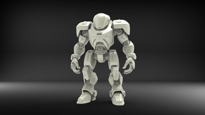 humanoid robotic 3D print model_5