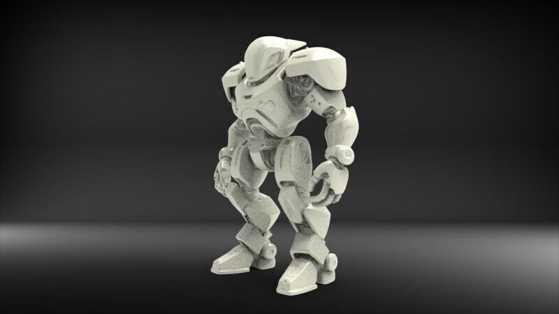 humanoid robotic 3D print model_6