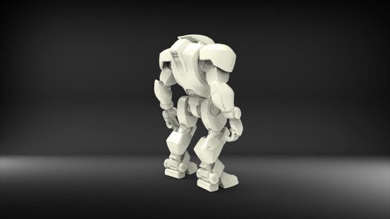 humanoid robotic 3D print model_3