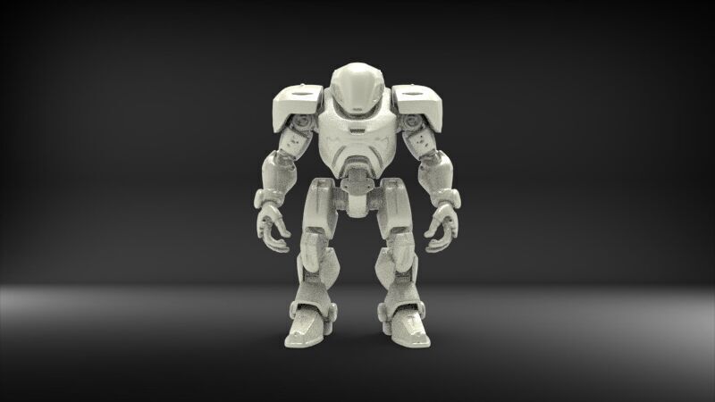 humanoid robotic 3D print model_2
