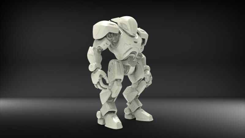 humanoid robotic 3D print model_4