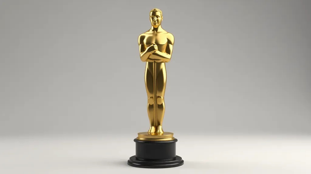 Oscar Award Statue High-Quality 3D Model Low-poly 3D model_7