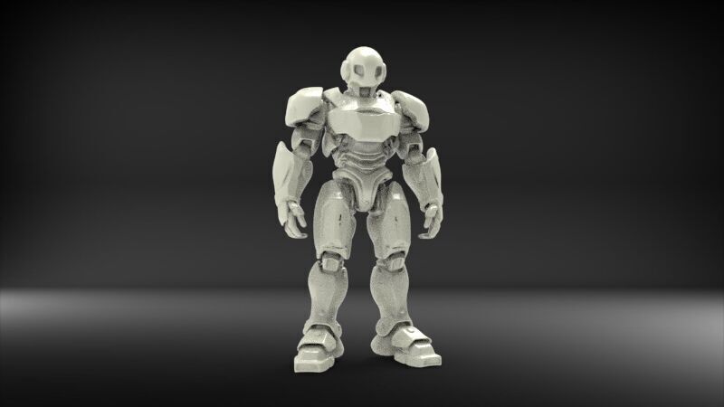 humanoid robotic  3D print model_2