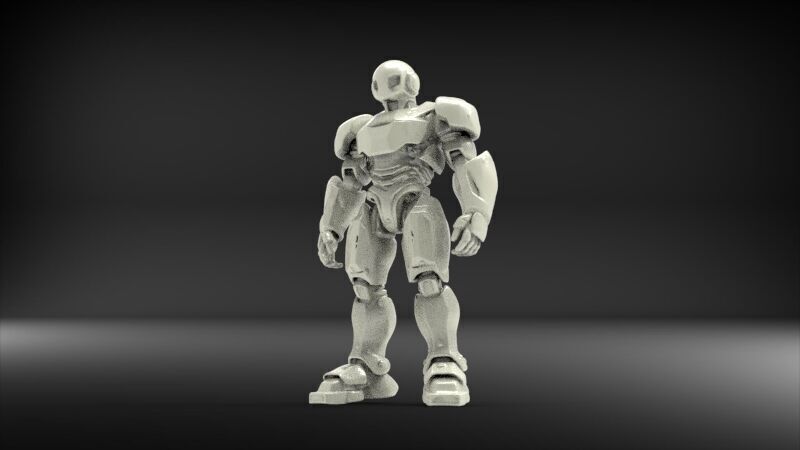 humanoid robotic  3D print model_3