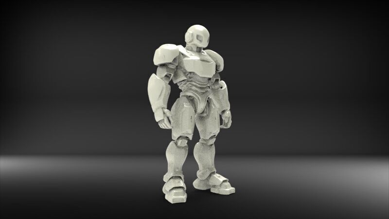 humanoid robotic  3D print model_1