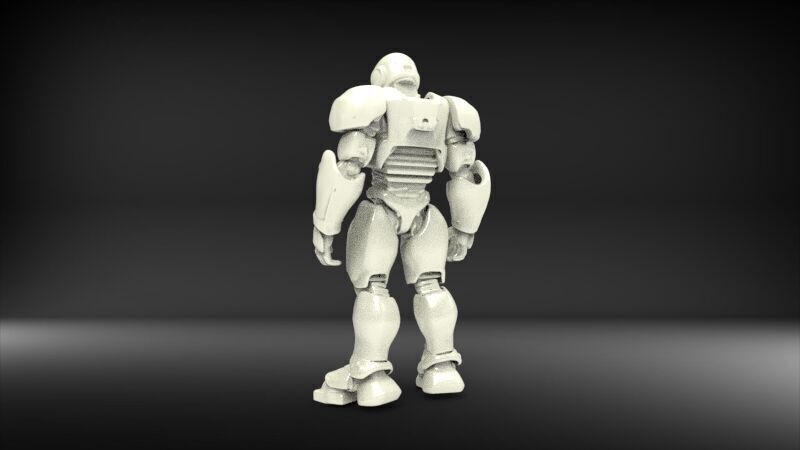 humanoid robotic  3D print model_4