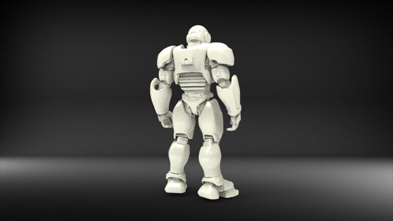 humanoid robotic  3D print model_5