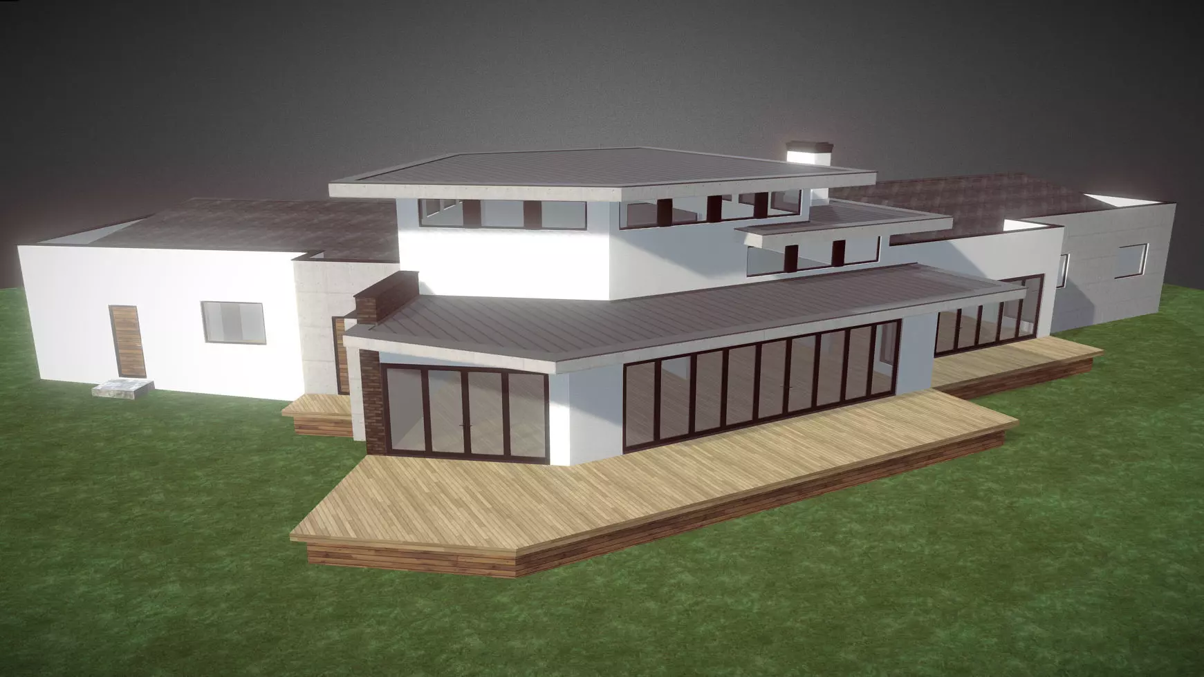 Modern house 3D model_0