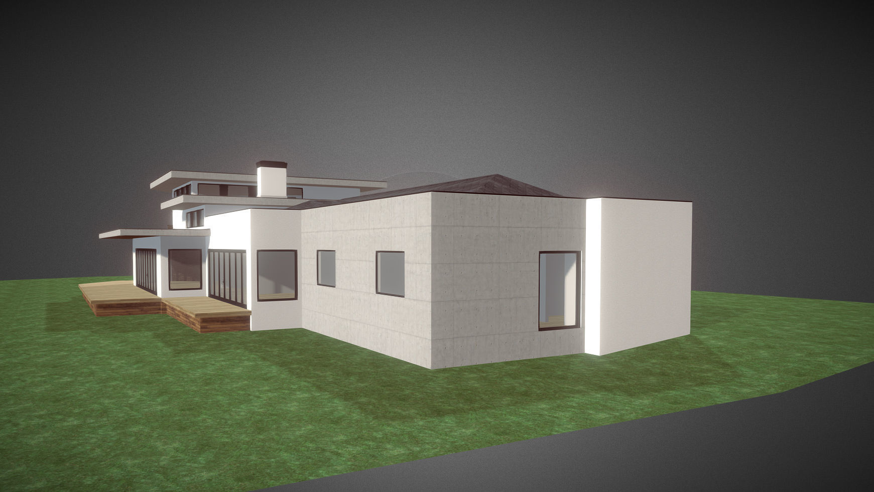 Modern house 3D model_4