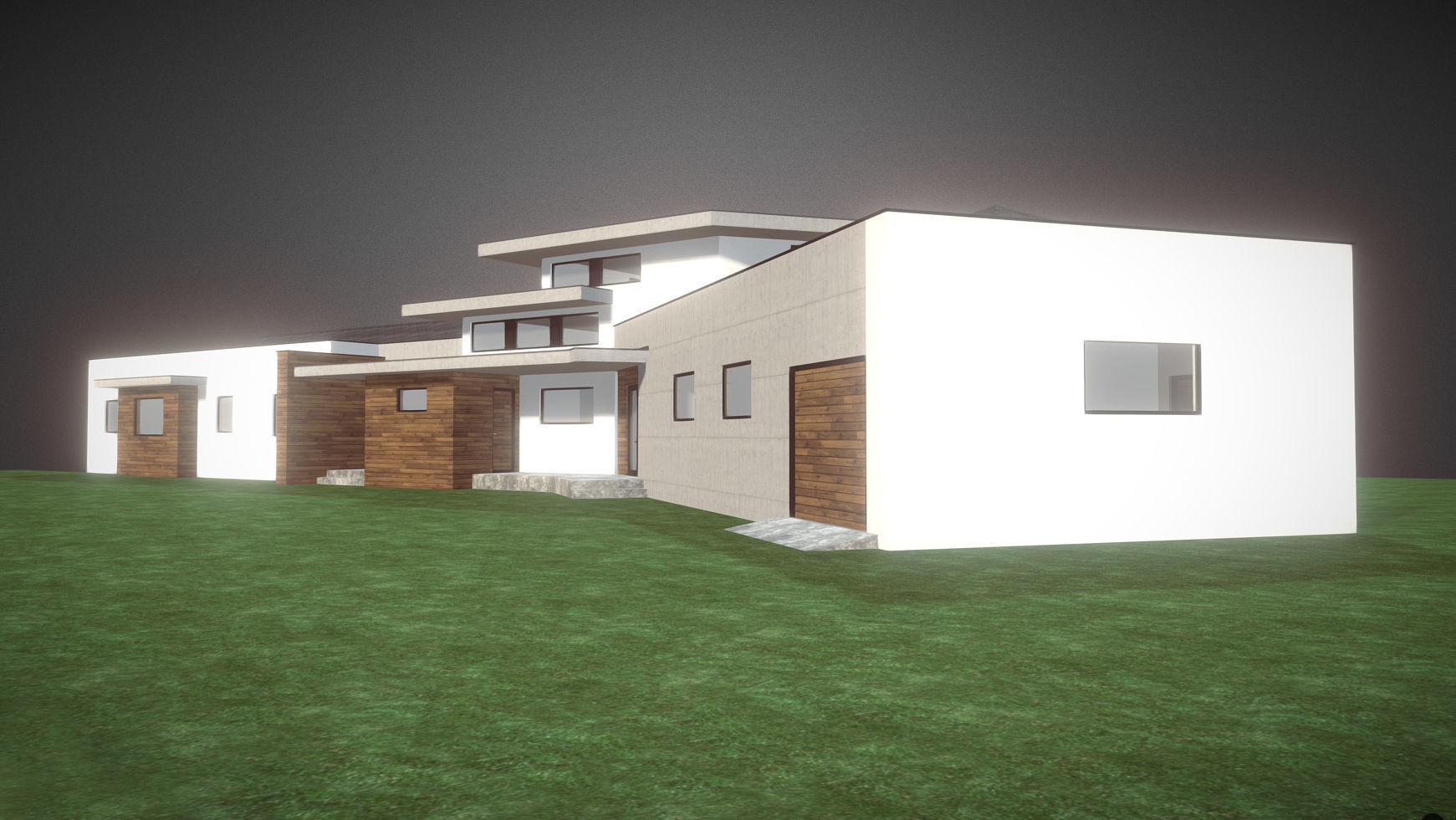Modern house 3D model_5