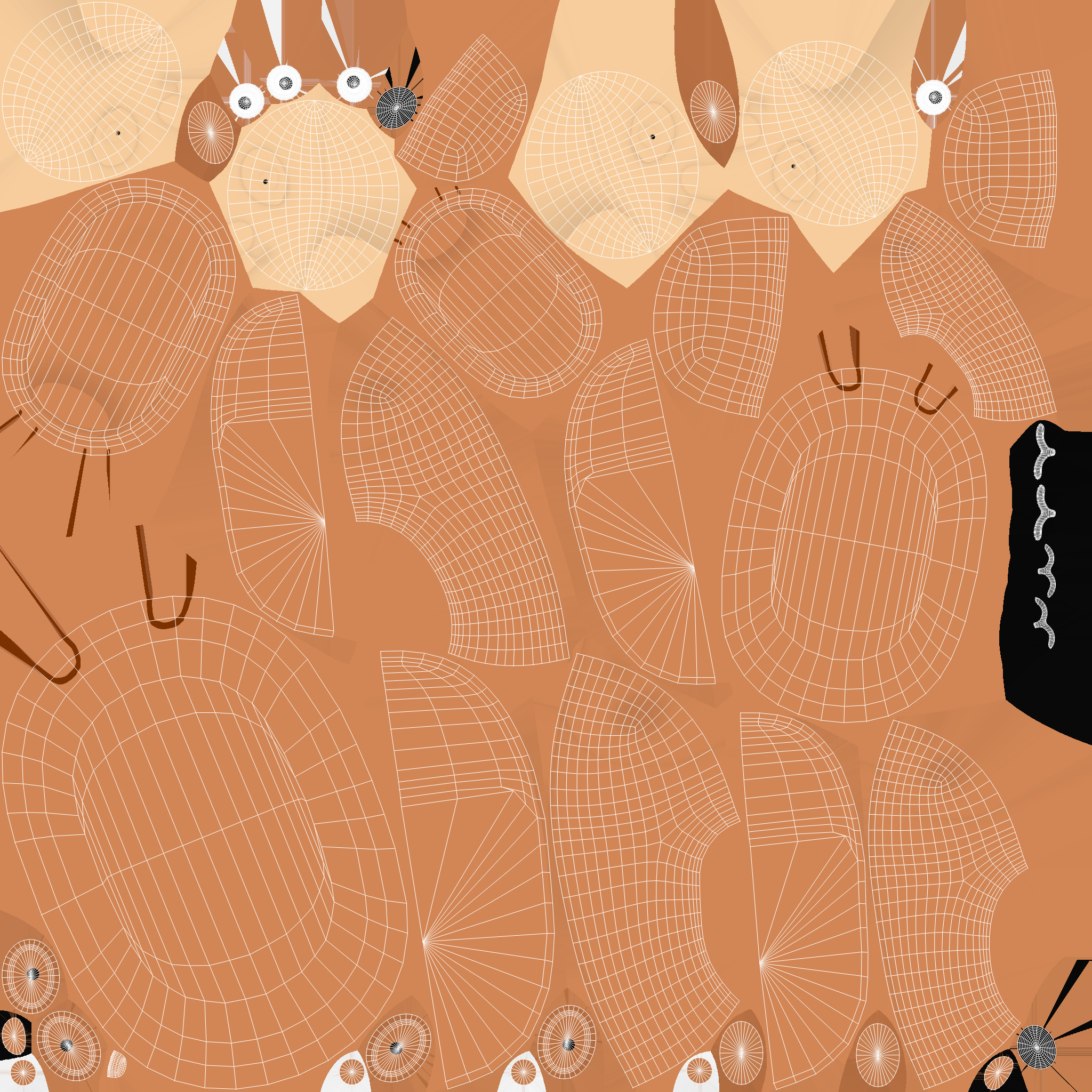 Low-Poly Sloth Slippers Low-poly 3D model_7