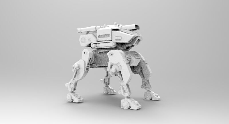 Cerberus robotic 3D print model_3