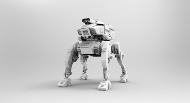Cerberus robotic 3D print model_2