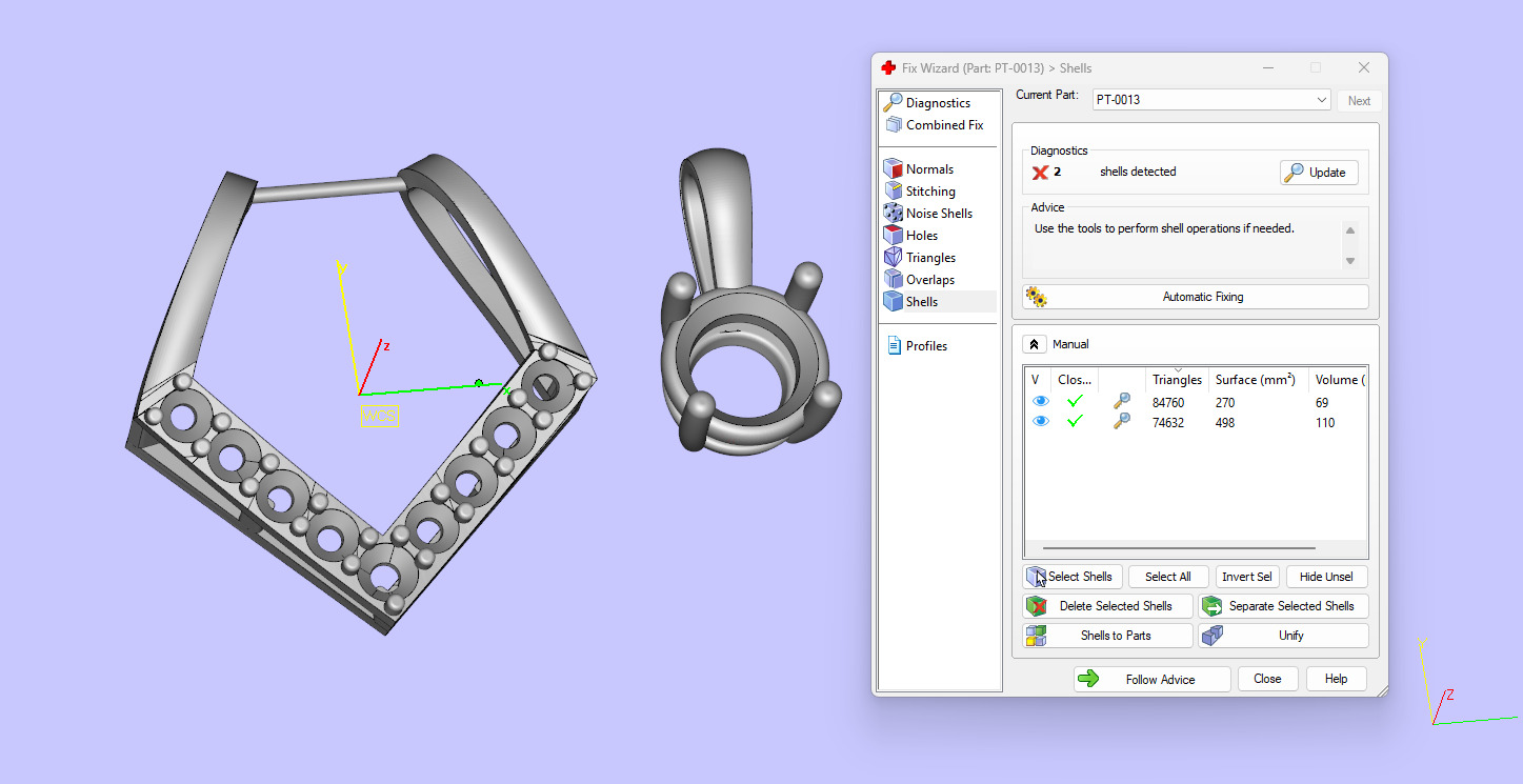 Solitaire Diamond Pendant 2 in 1 V-Shaped Design 3D print model_18