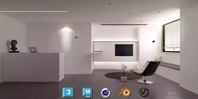 Hospital Reception Corridor Lobby Design - Dental Clinic