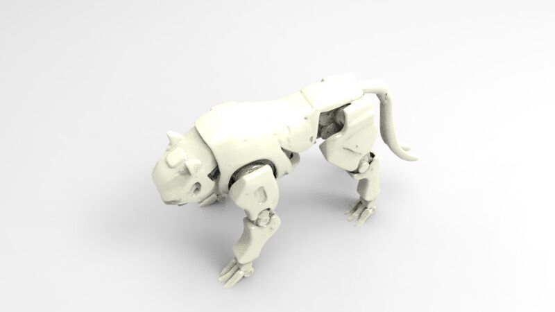 tiger robotic 3D print model_4