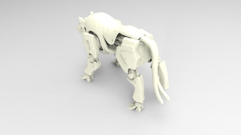 tiger robotic 3D print model_2