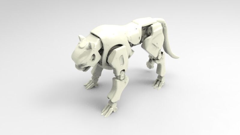 tiger robotic 3D print model_1