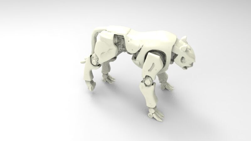 tiger robotic 3D print model_3