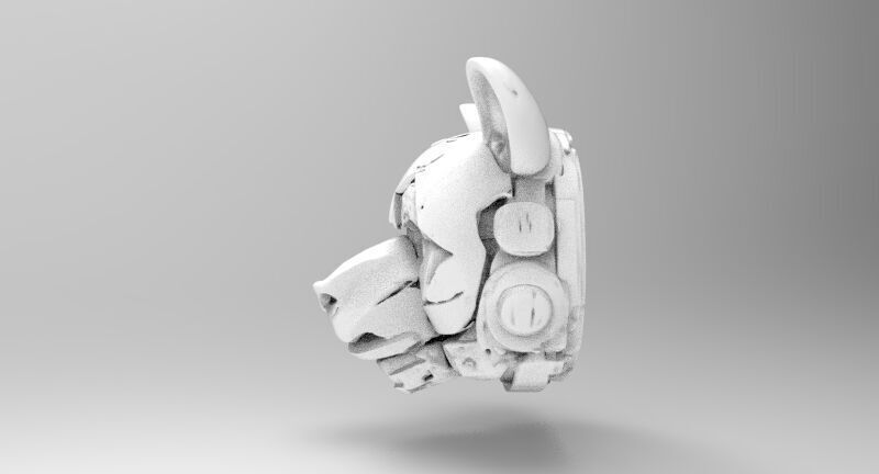 panda robotic 3D print model_3