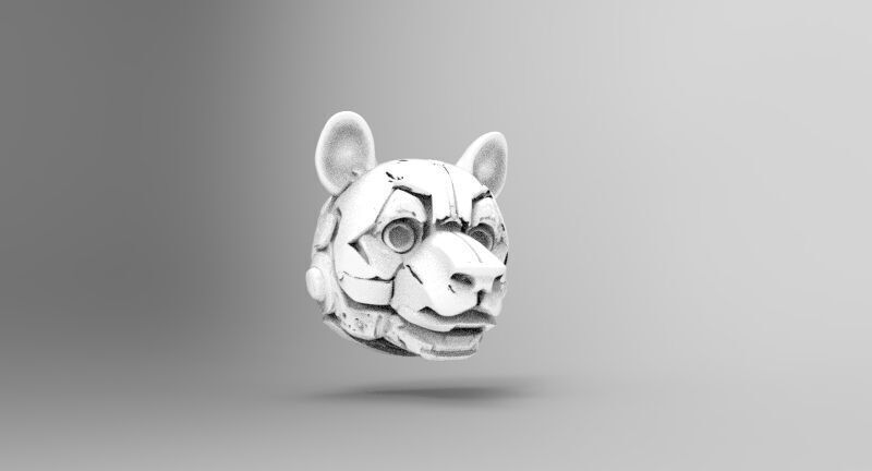 panda robotic 3D print model_5