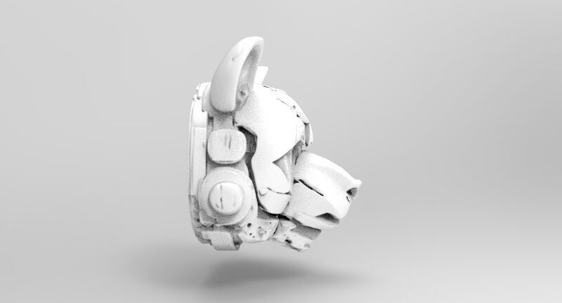 panda robotic 3D print model_2