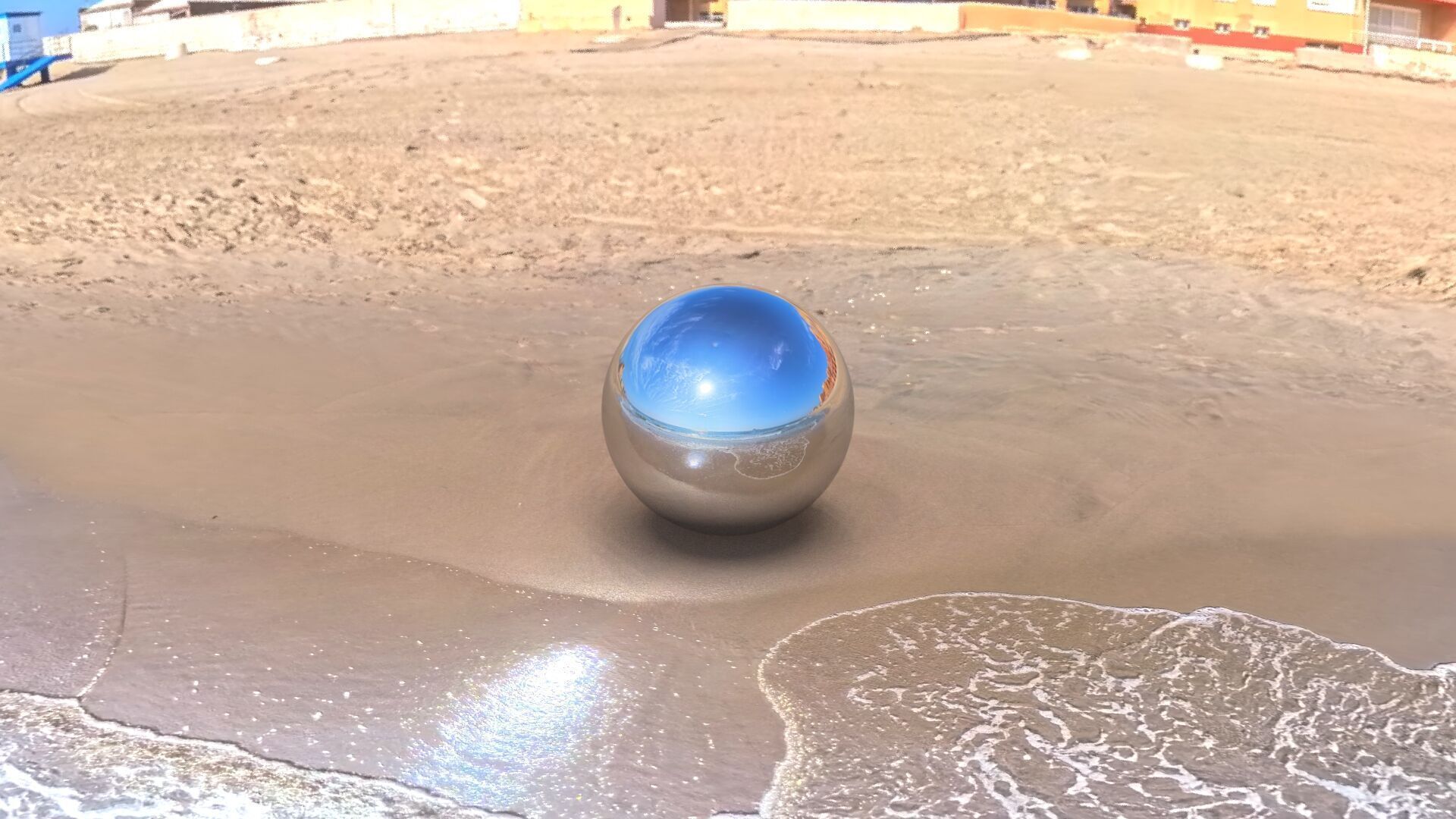  Sky Panorama  Coastal Sunset with Modern Buildings Low-poly 3D model_6