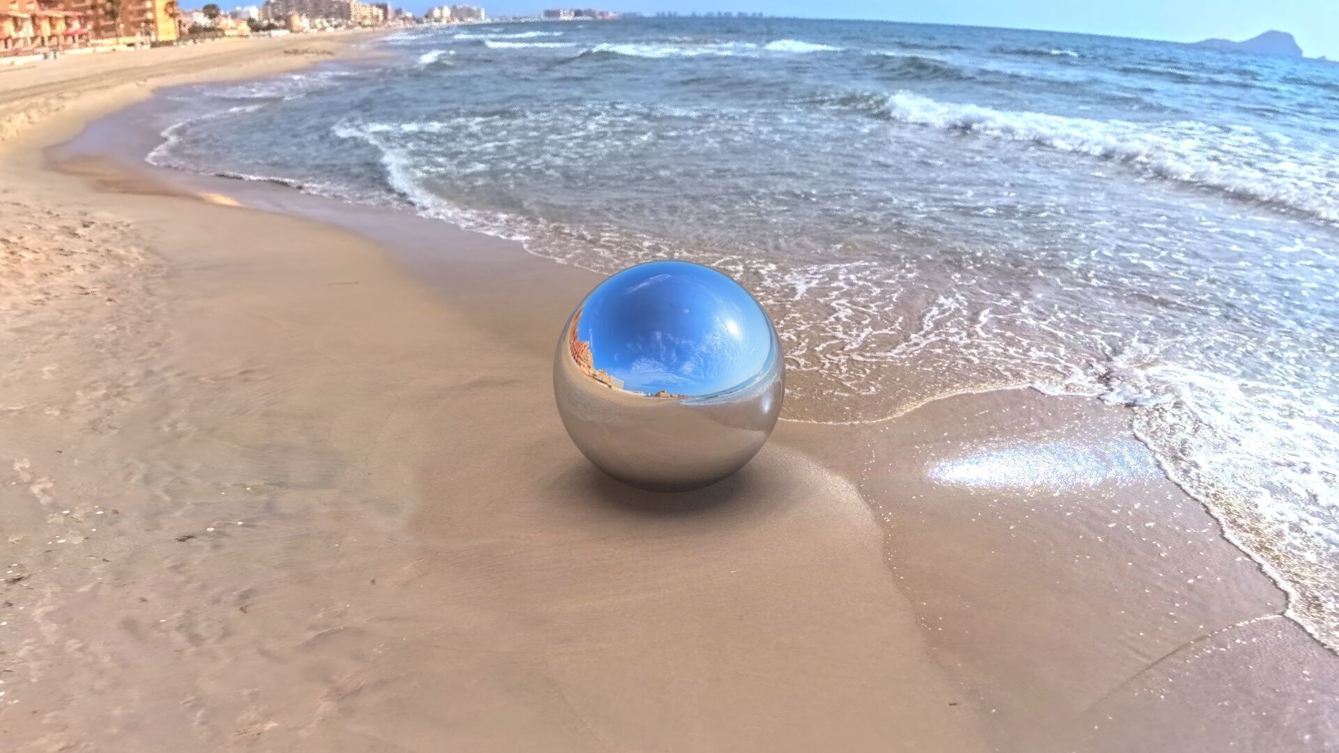  Sky Panorama  Coastal Sunset with Modern Buildings Low-poly 3D model_12