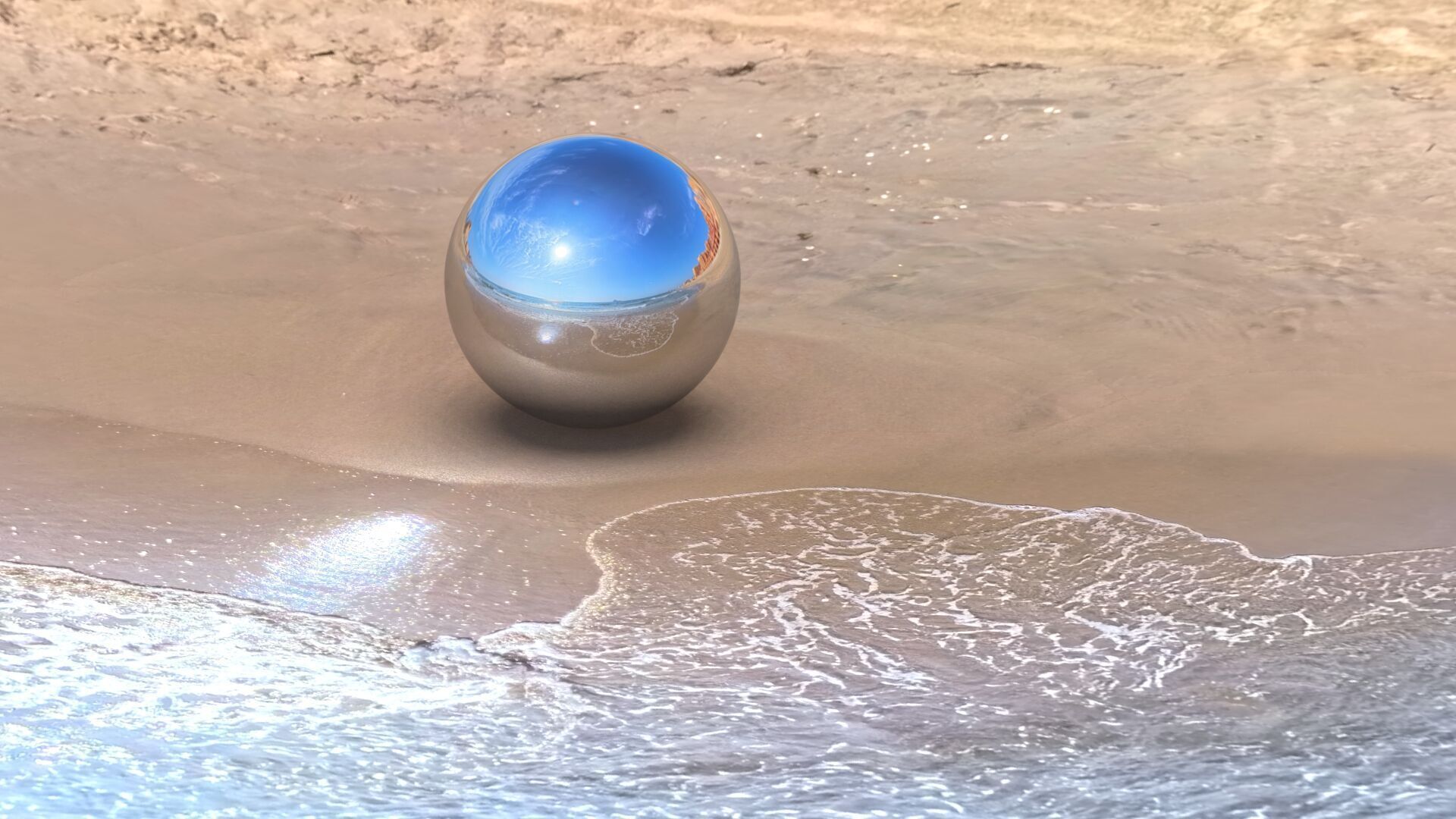  Sky Panorama  Coastal Sunset with Modern Buildings Low-poly 3D model_5