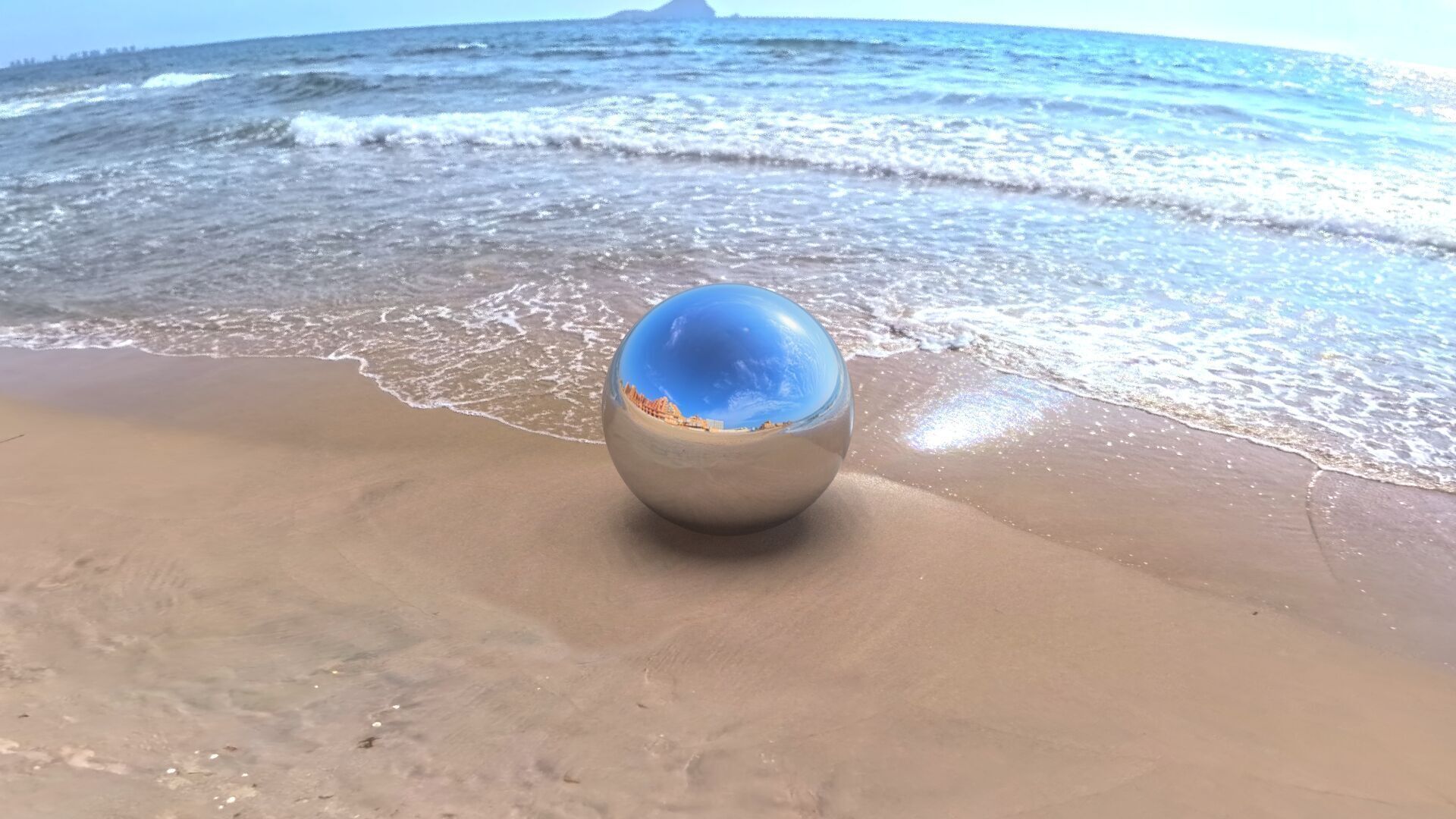  Sky Panorama  Coastal Sunset with Modern Buildings Low-poly 3D model_11