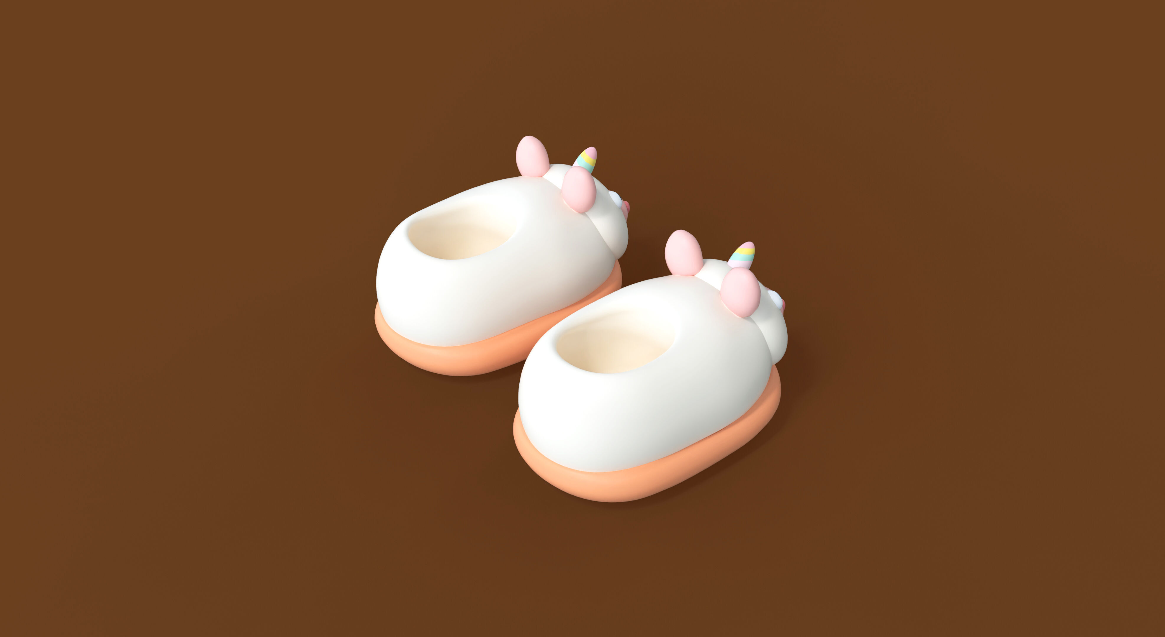 Low-Poly Unicorn Slippers Low-poly 3D model_3