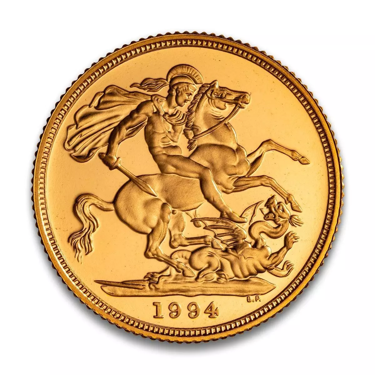 George V Gold sovereign coin 1911 VR AR low-poly 3D print model