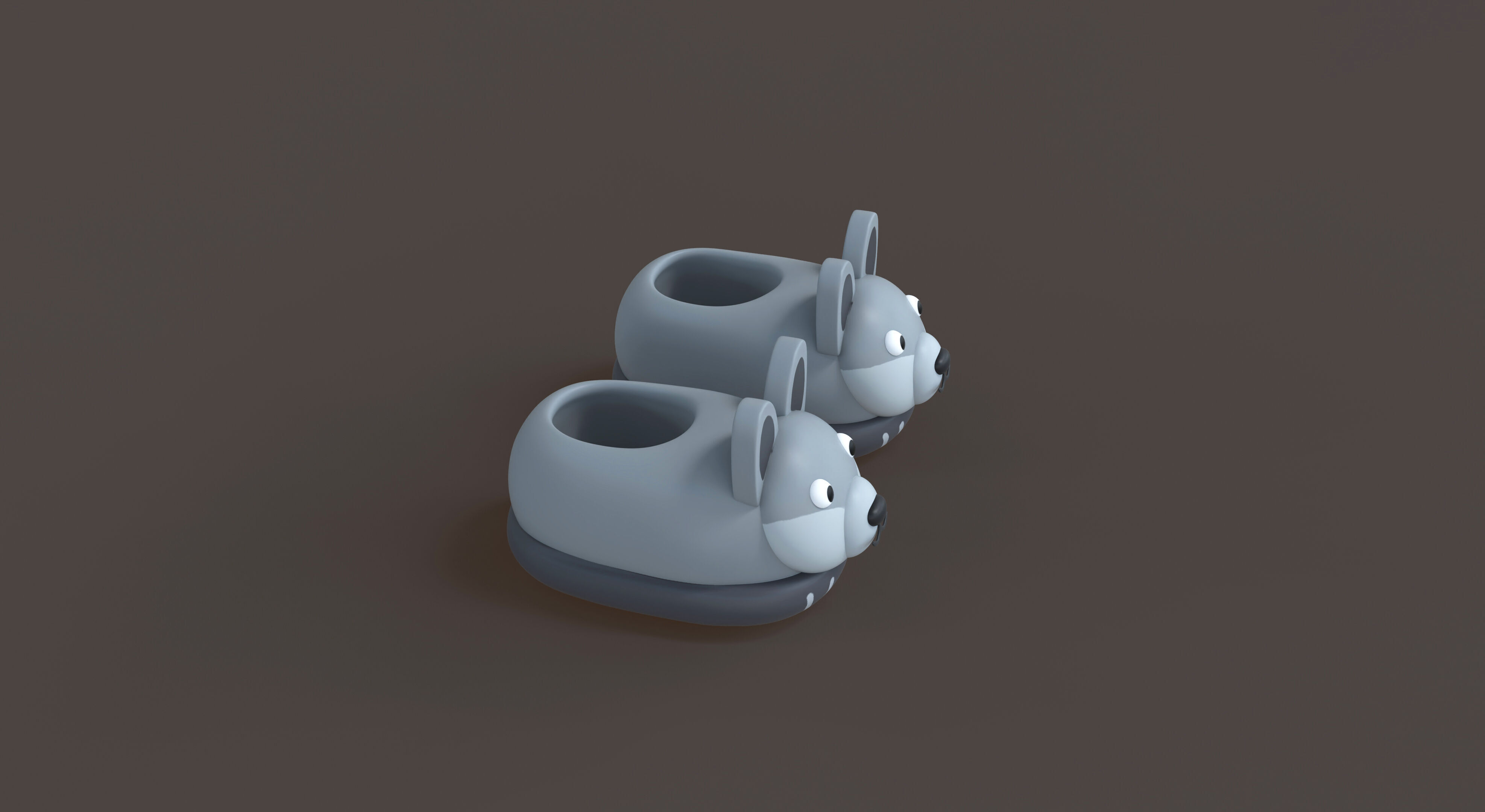 Low-Poly Wolf Slippers Low-poly 3D model_3