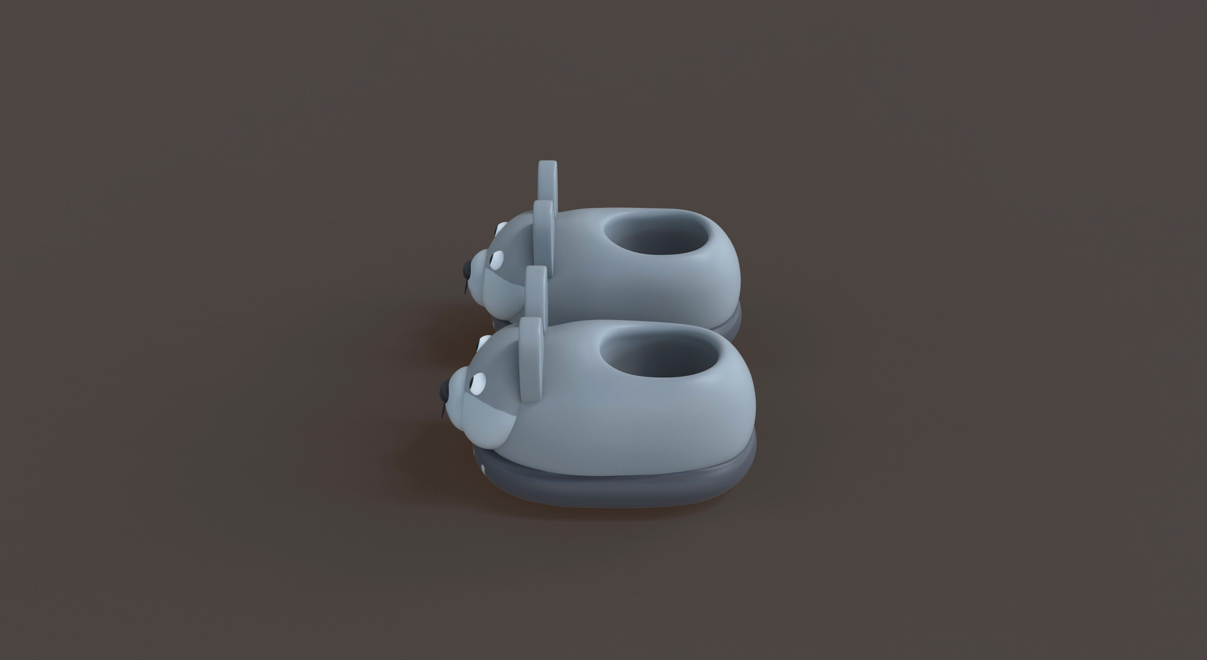 Low-Poly Wolf Slippers Low-poly 3D model_1