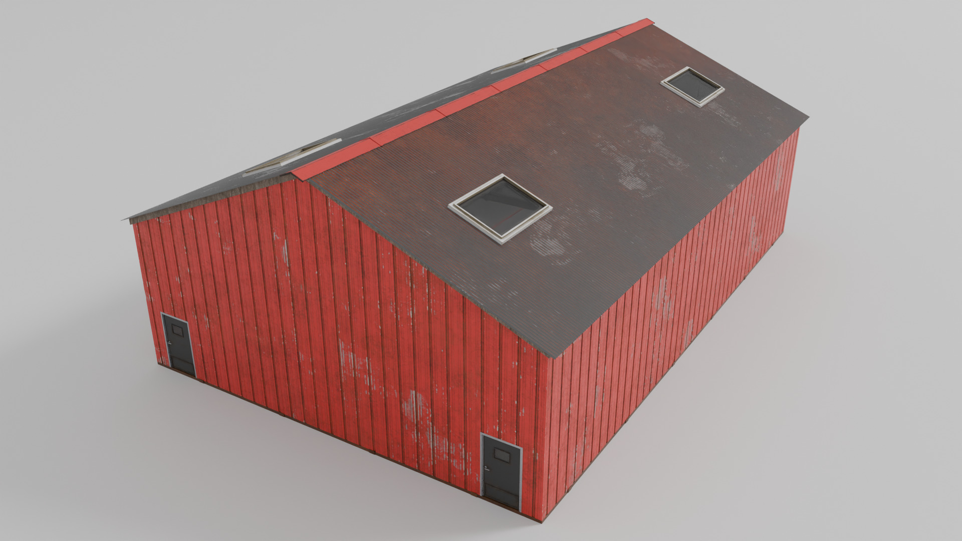Rural Industrial Structures Pack Low-poly 3D model_11