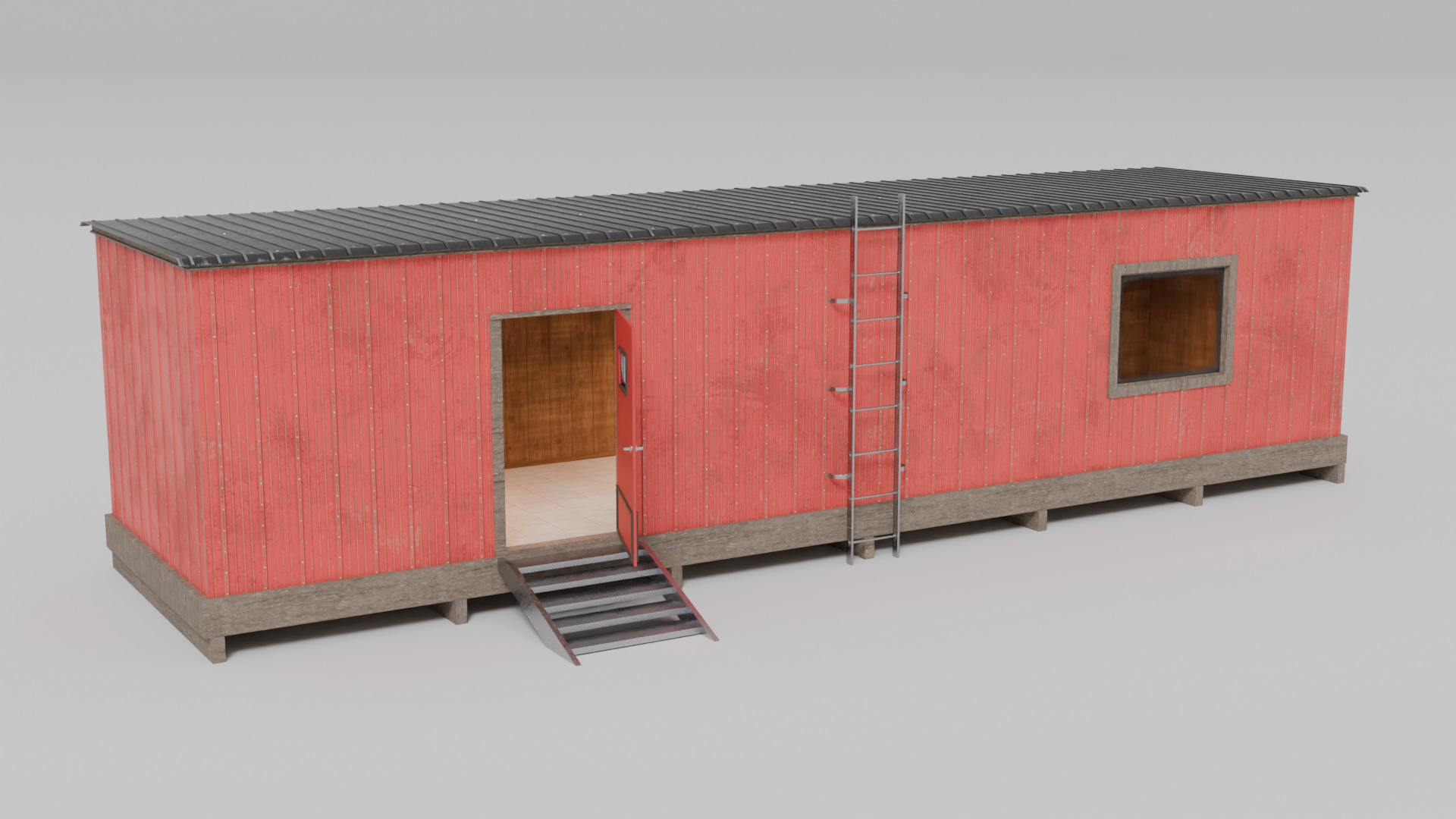 Rural Industrial Structures Pack Low-poly 3D model_1